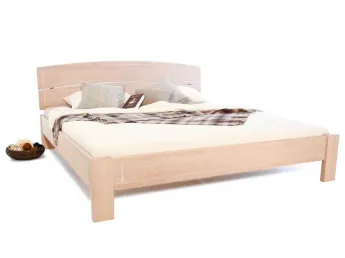 Ліжко Жасмін білого кольору, матеріал - цільний бук (загальний вигляд).