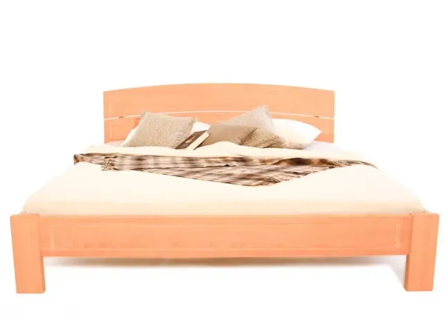 Кровать Жасмин натурального цвета, материал - цельный бук (вид сверху)