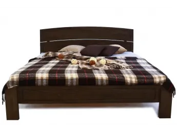 Двуспальная деревянная кровать Жасмин и ортопедический матрас Comfortt Cloud (2 в 1) 2