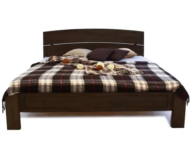 Двуспальне дерев'яне ліжко Жасмін та ортопедичний матрац Comfort Cloud