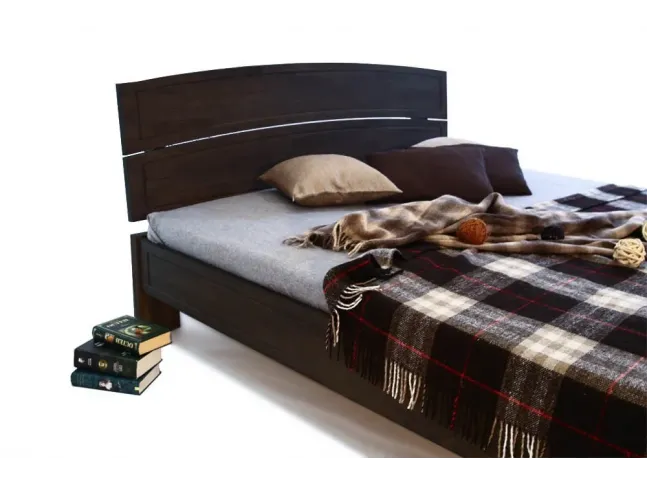 Двуспальне дерев'яне ліжко Жасмін та ортопедичний матрац Comfort Cloud