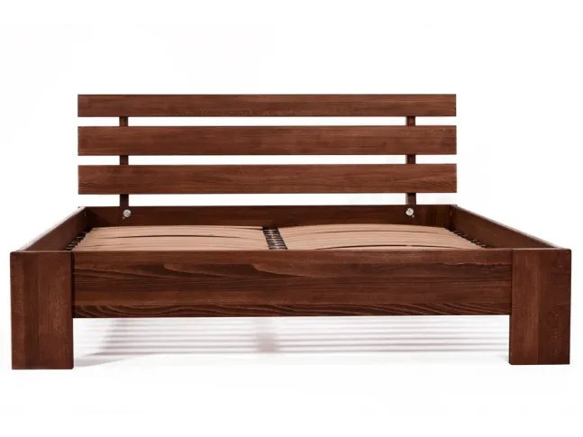 Двоспальне дерев'яне ліжко Лучана та ортопедичний матрац Soft Cloud (2 в 1).