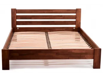 Двуспальная деревянная кровать Сильвана и ортопедический матрас Care Cloud (2 в 1). 2