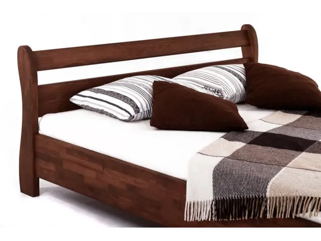 Двоспальне дерев'яне ліжко Міледа та ортопедичний маттрац Comfort Cloud (2 в 1).