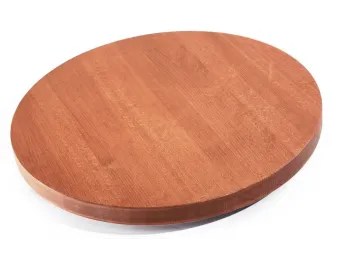 Стільниця кругла коричневого кольору, матеріал - цільний бук (вигляд зверху). 2