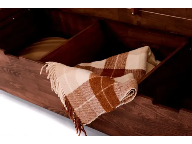 Лавка Олівер коричневого кольору, матеріал - зрощений бук (вигляд всередині).