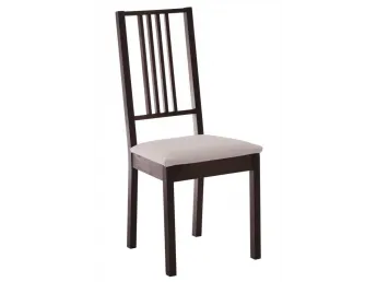 Стул Оливер (тканевая обивка) темно-коричневого цвета, материал - бук (общий вид)