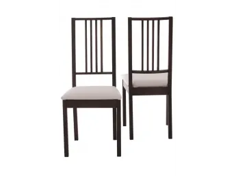 Стілець Олівер (тканинна оббивка) темно-коричневого кольору, матеріал - бук (загальний вигляд). 2