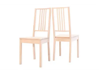 Стілець Олівер білого кольору, матеріал - бук (загальний вигляд) 2