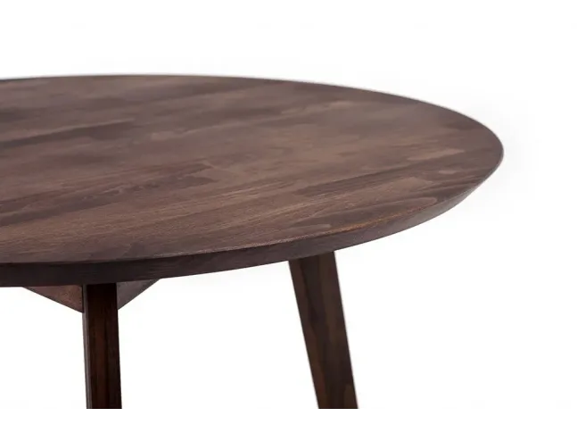 Стіл Данте темно-коричневого кольору, матеріал - бук зрощений (вигляд збоку).