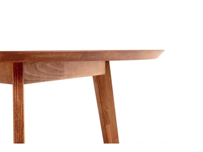 Стіл Данте світло-коричневого кольору, матеріал - бук зрощений (вигляд збоку).