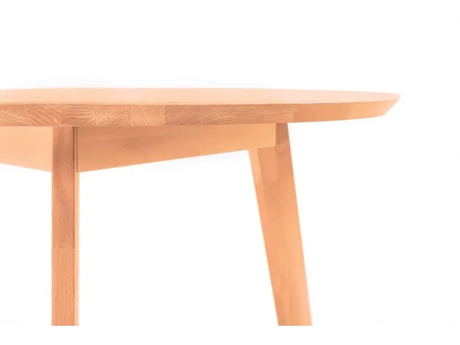 Стол Данте натурального цвета, материал - бук срощенный (вид сбоку).