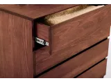 Комод Кетрін коричневого кольору, матеріал - бук цільний (фурнітура).