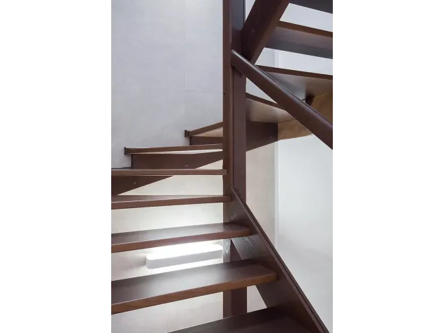 Лестница Модерн Гласс 010 п-образная открытого типа (поворот)