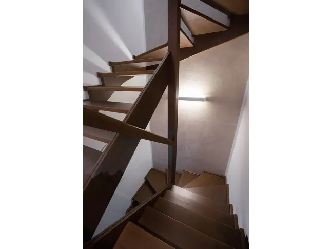 Лестница Модерн Гласс 010 п-образная открытого типа (вид сверху)