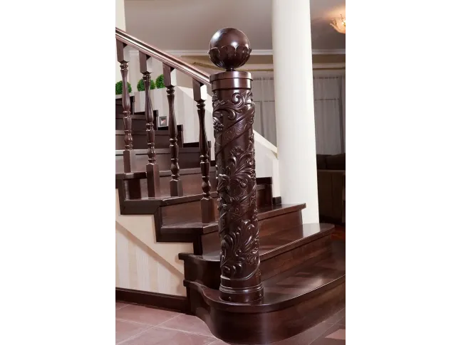 Лестница Солид Класик 010 п-образная на бетонной основе (декоративний столб)