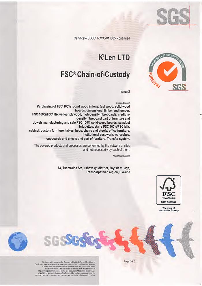 Сертифікація ланцюга постачання 2021 FSC (Chain of Custody (COC)