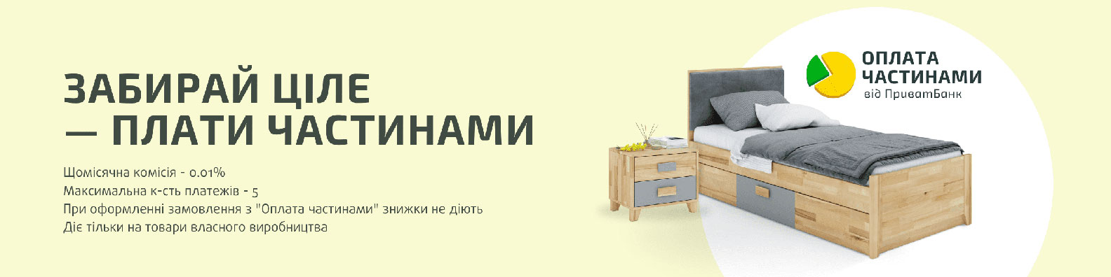 Оплата частинами на власні товари