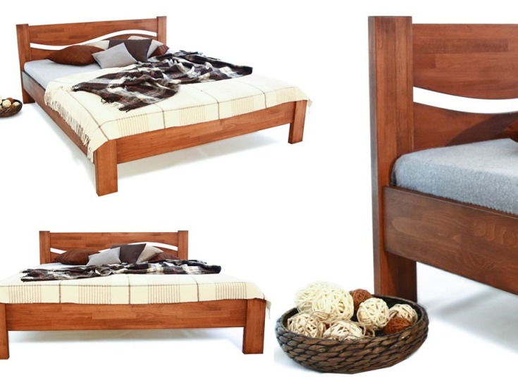 Дерев'яні ліжка: колір Макоре