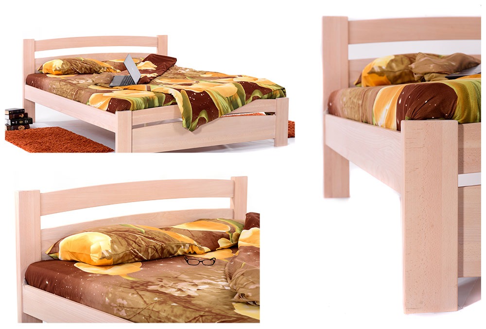 Дерев'яні ліжка: колір Бежевий